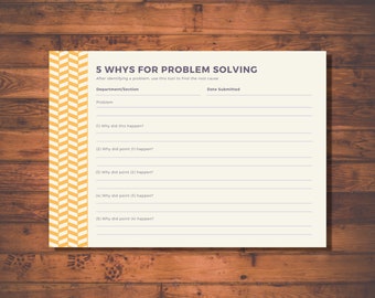 5 Whys Template - Etsy