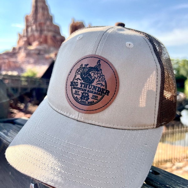 Big Thunder Mountain Railroad Disney Trucker Hat, Disney Park kleding, Disney Hoed voor mannen, Big Thunder Mountain, Disney Hoed, Big Thunder Mtn