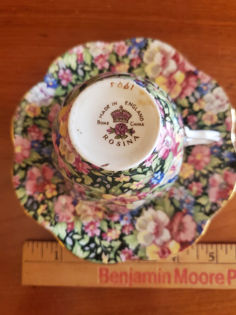 Rosina Bone China Tea Cup & Saucer Etsy