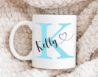 Personalised mug, name and initial mug, custom name mug, personalised gift