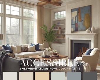 Accessible Beige Color Palette, Interior Design Guide (Printable)