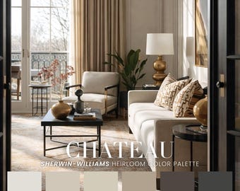 Chateau Sherwin-Williams Whole House Color Scheme | Interior Paint Swatches (PDF Download)