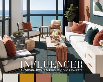 Influencer Modern Minimalist Color Palette | Sherwin-Williams Influencer Scheme (PDF)