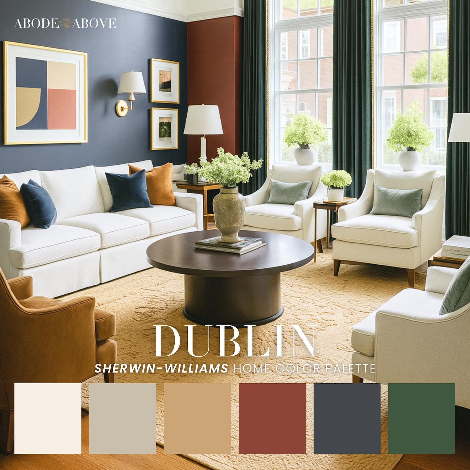 Dublin Home Color Palette | Sherwin-williams Rustic Scheme (PDF) - Etsy
