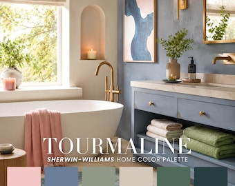 Tourmaline Sherwin Williams Home Color Palette | Maximalist Interior Design (PDF)