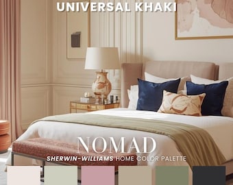 Universal Khaki 2026 Nomad Home Color Palette | Sherwin-Williams Paint Scheme (Digital)