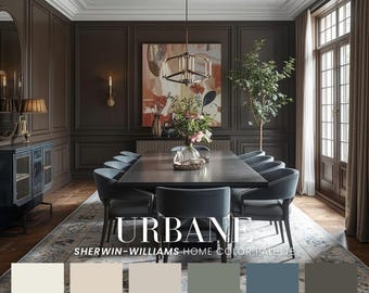 Urbane Bronze Paint Color Palette, Modern Neutral Home Design Colors (PDF)