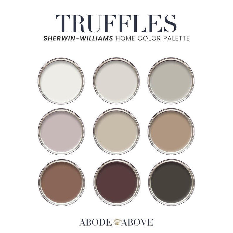 Truffles Color Palette | Modern Farmhouse Paint Scheme (PDF) - Etsy