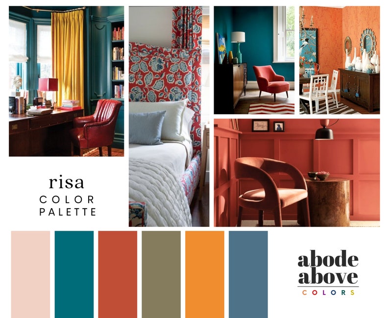 Risa Interior Design Color Palette With Hex Codes for - Etsy