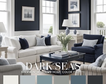 Dress Blues Sherwin-williams Traditional Nautical Color Palette | Navy,  Red, Gold (PDF) - Etsy