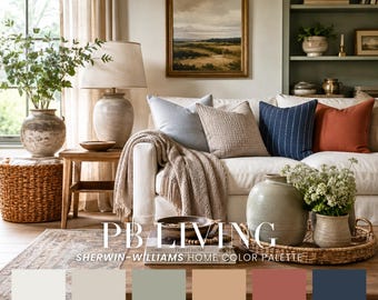 PB Living Modern Farmhouse Color Palette | Navy, Sage, Cream (Digital)