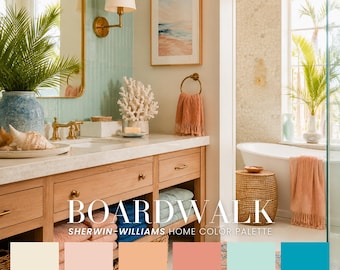 Boardwalk Color Palette | Coastal Beach Paint Scheme (PDF)