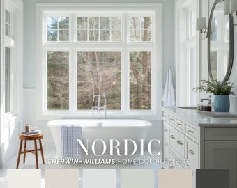 Nordic Sherwin-Williams Whole House Color Scheme | Interior Paint Swatches (PDF Download)