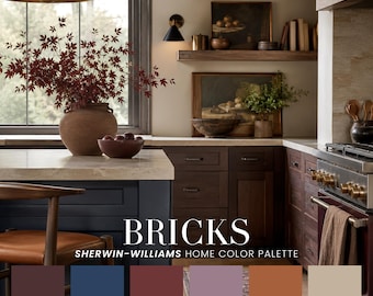Bricks Color Palette | Sherwin Williams Vintage Paint Scheme (Digital)