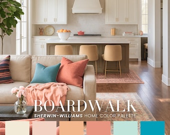 Boardwalk Color Palette | Coastal Beach Paint Scheme (PDF)