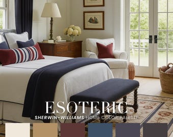 Palette de couleurs pour la maison Sherwin-Williams ésotérique | Peinture intérieure Moody Tones (téléchargement numérique)