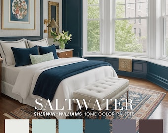 Saltwater Coastal Color Palette | Sherwin-Williams Paint Scheme (PDF)