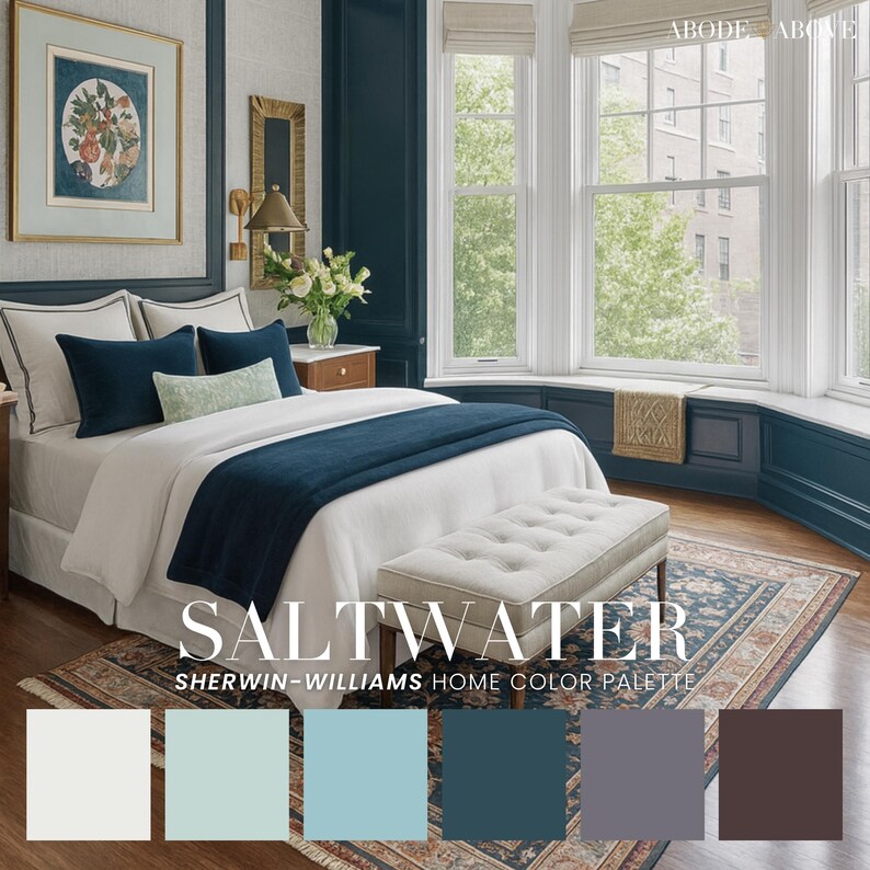 Saltwater Coastal Color Palette | Sherwin-williams Paint Scheme (PDF ...