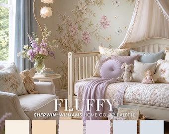 Fluffy Pastel Paint Color Palette | Nursery Sherwin-Williams Scheme (PDF)