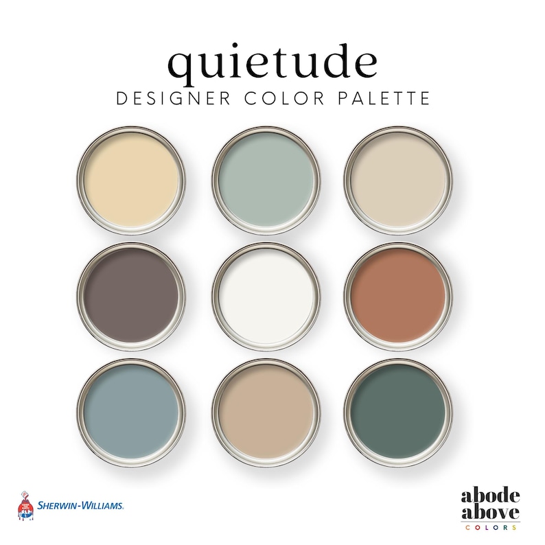 Quietude Home Color Palette Sherwin Williams 2025 Whole House Color