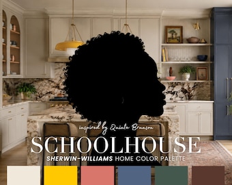Schoolhouse Sherwin-Williams Paint Palette | Marigold, Green, Terracotta (PDF Download)