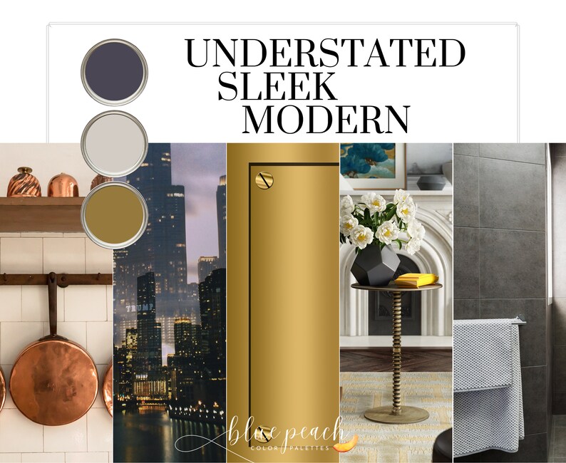 Mercury Interior Design Color Palette With Hex Codes for Etsy