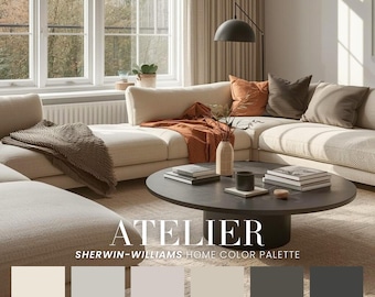 Name Sherwin-Williams Whole House Color Scheme | Interior Paint Swatches (PDF Download)