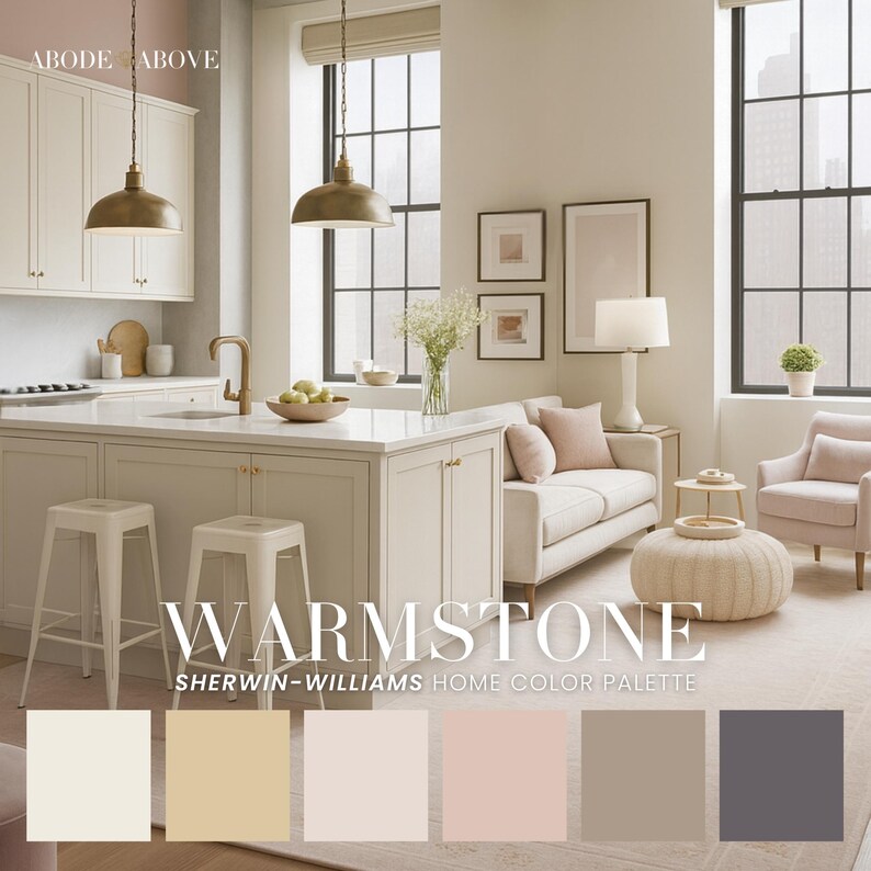 Warmstone Home Color Palette – Neutral Interior Paint Scheme (PDF) - Etsy
