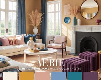 Aerie Sherwin-Williams Home Color Palette | Bohemian Eclectic Paint Scheme (PDF)