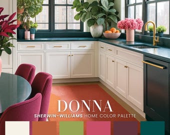Donna Mid-Century Modern Paint Color Palette | Retro Interior Design (Digital Download)