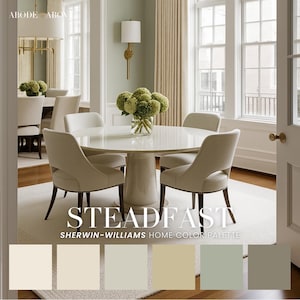 Paleta de colores beige salvia Steadfast / Esquema de pintura zen de transición (PDF)