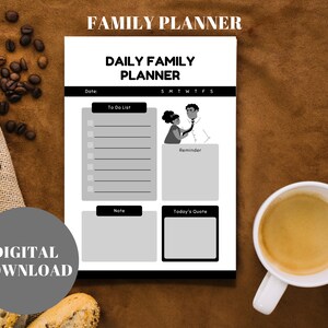 Family Planner,Printable daily family planner,Weekly family planner,Printable Template, Family Schedule,Kids Schedule, Family Calendar PDF.