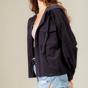CORDUROY HODDED JACKET