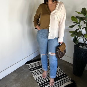 COLOR BLOCK BUTTONDOWN Shirt