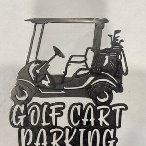 Golf Cart Parking Metal Sign