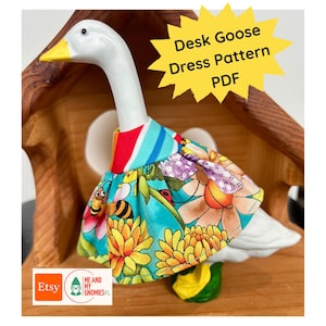 Desk Goose Dress Sewing Pattern A PDF | 7 Inch Goose Outfit | Mini Goose Clothes Pattern | DIY Desk Goose Costume | Printable Sewing Pattern