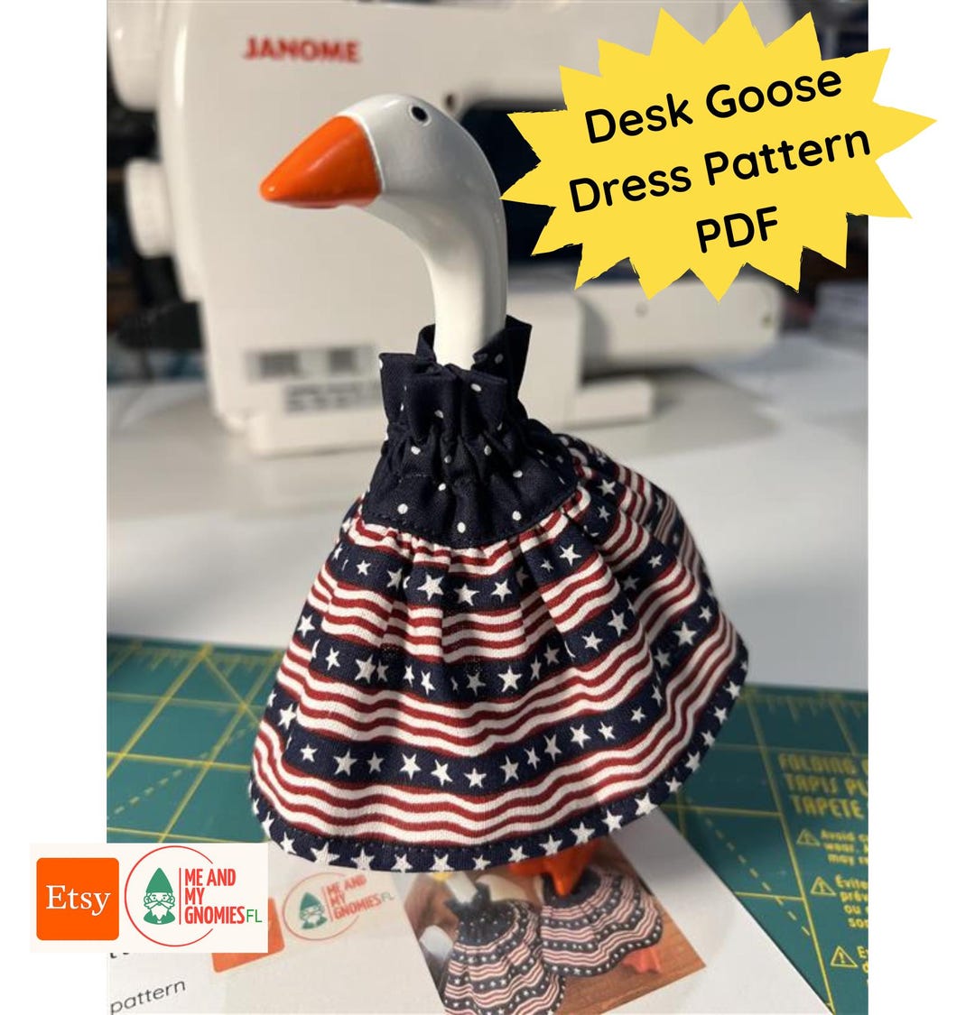 Desk Goose Dress B Sewing Pattern PDF | 7 Inch Goose Outfit | Mini ...