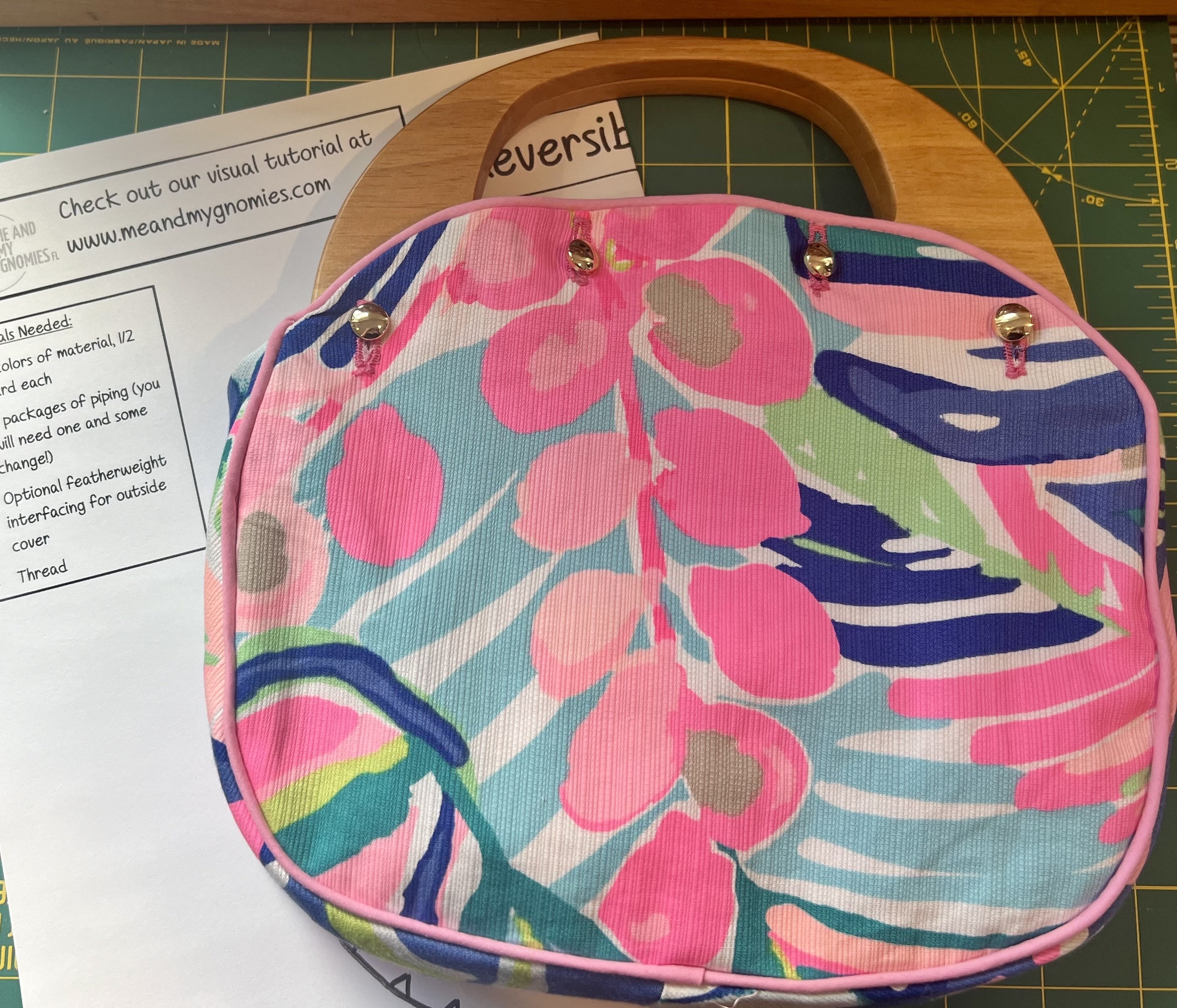 Reversible Bermuda Bag Cover Sewing Pattern