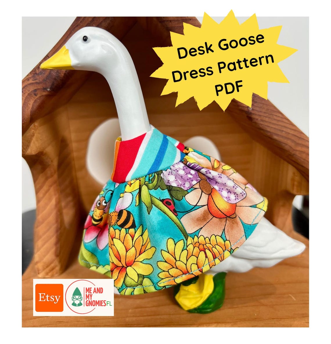 Desk Goose Dress Sewing Pattern A PDF | 7 Inch Goose Outfit | Mini ...