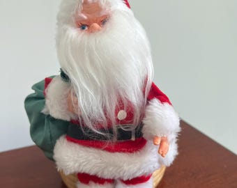 サンタクロース ぬいぐるみ 赤と白 ヴィンテージ 18 インチ サンタクロース人形 赤と白のベルベット 日本