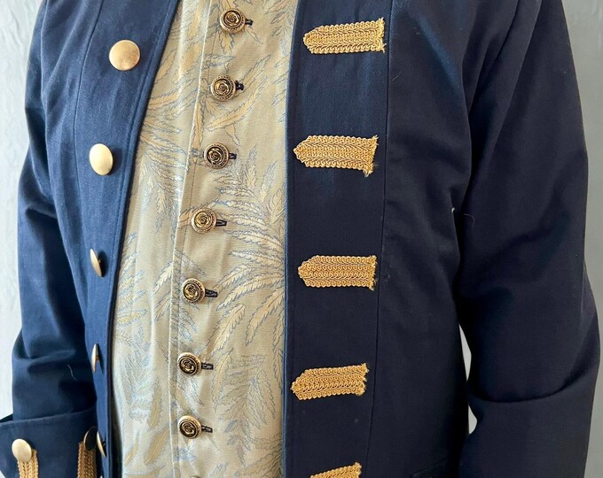 Men’s Colonial 18th Century Costume – Jacket, Vest & Breeches Set ...