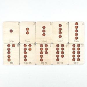 Cartes mémoire en bois, tableaux de chiffres en bois, activité scolaire à la maison, cartes mémoire d'apprentissage des chiffres 1-20, jouets Montessori, retour à l'école