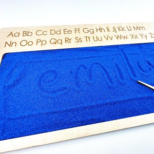 Wooden Letter Learning Sand Tray, Homeschool and Preschool Materials, Developing Writing Skills, Alphabet Writing Tray, Montessori Materials
