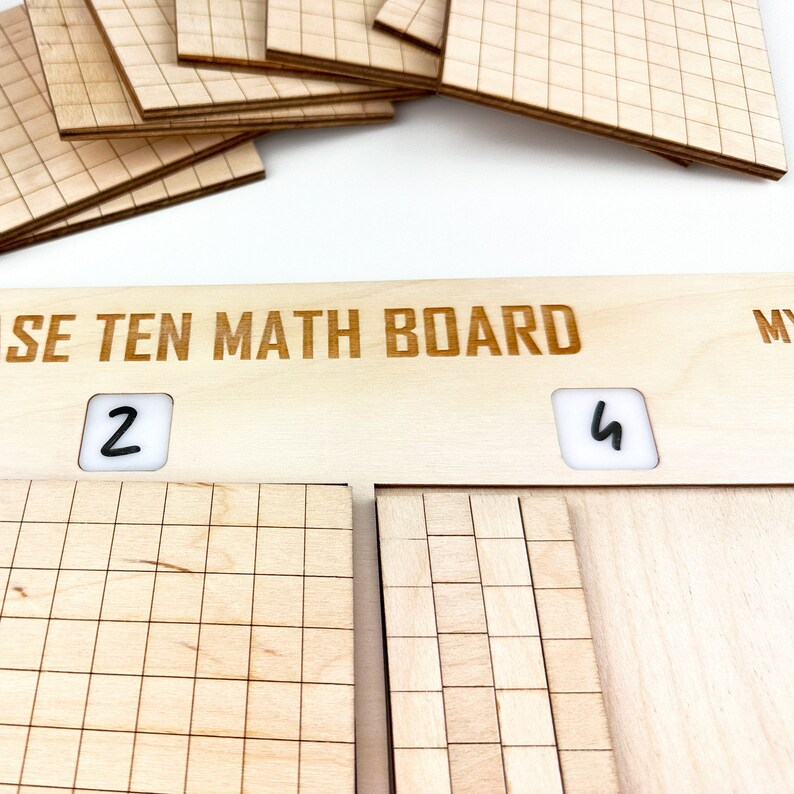 Wooden Base 10 Math Board, Math Manipulatives, Learning Number of ...