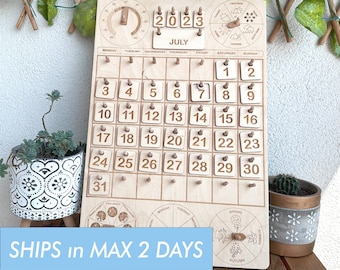 Montessori Calendar, Toddler Calendar, Perpetual Calendar, Classroom calendar, Montessori Learning Calendar, Back to School