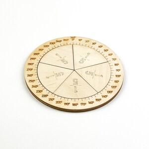 Wooden Fraction Learning Circle Kit, Math Education Toolset, Math ...