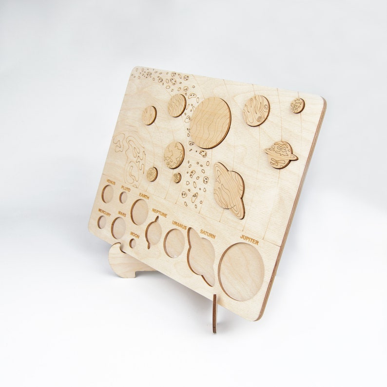 Digitox Wooden Solar System Puzzle Board