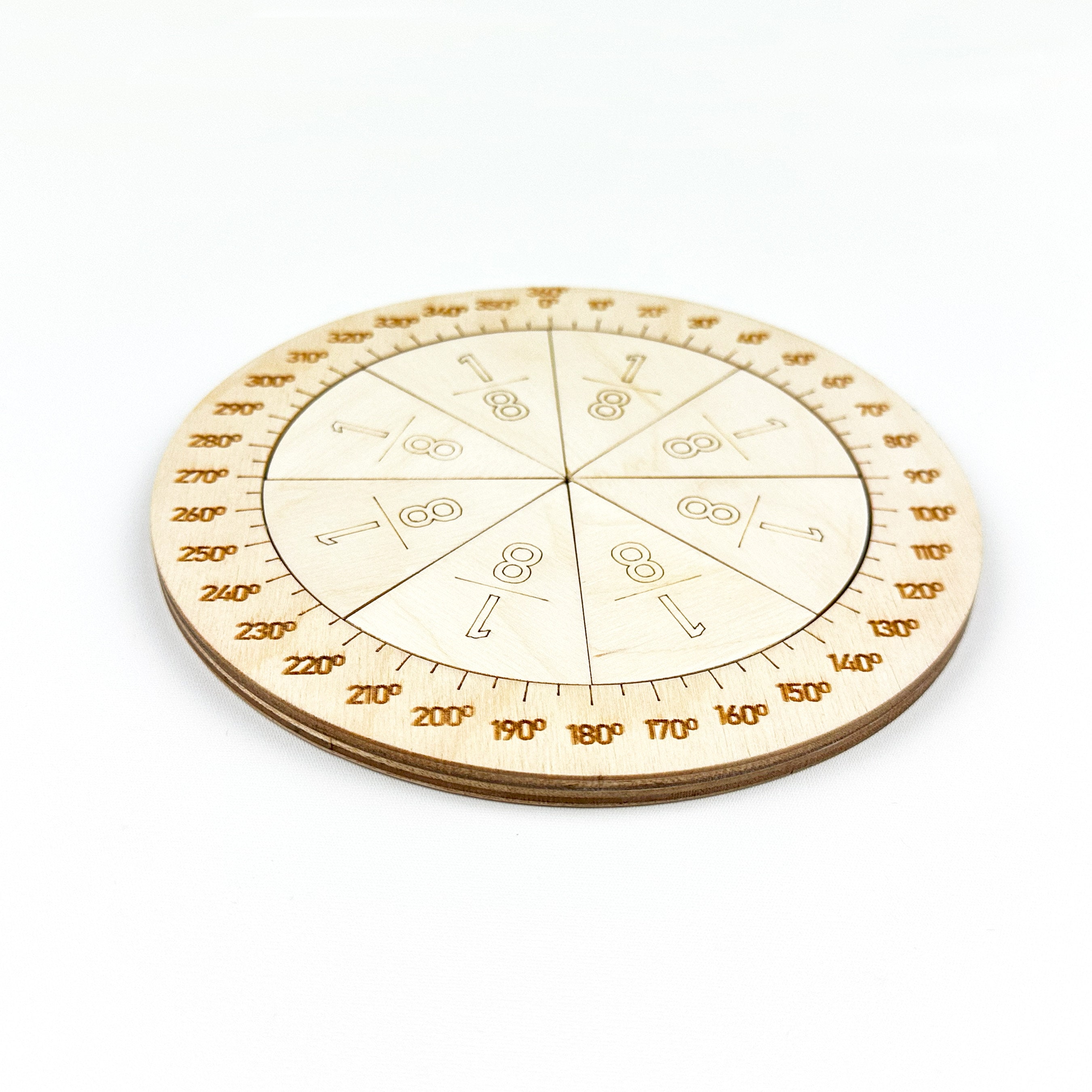 Wooden Fraction Learning Circle Kit, Math Education Toolset, Math ...