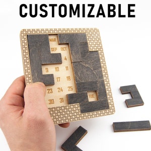 Custom Wooden Daily Calendar Puzzle, A Unique Puzzle Every Day, Infinite Puzzle, Every Day A New Puzzle, Coworker Gift, Graduation Gift