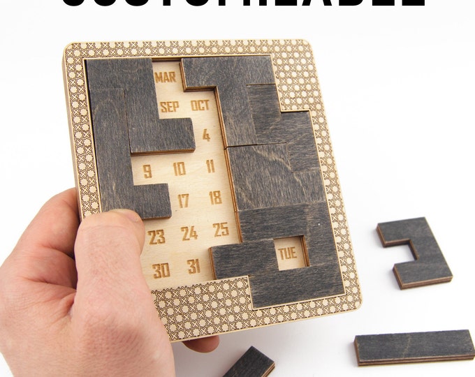 Custom Wooden Daily Calendar Puzzle, A Unique Puzzle Every Day, Infinite Puzzle, Every Day A New Puzzle, Coworker Gift, Graduation Gift